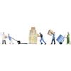 Painted Worker Figures - NOCH - 45038 - Pack of 5 - Multicolored - For Children