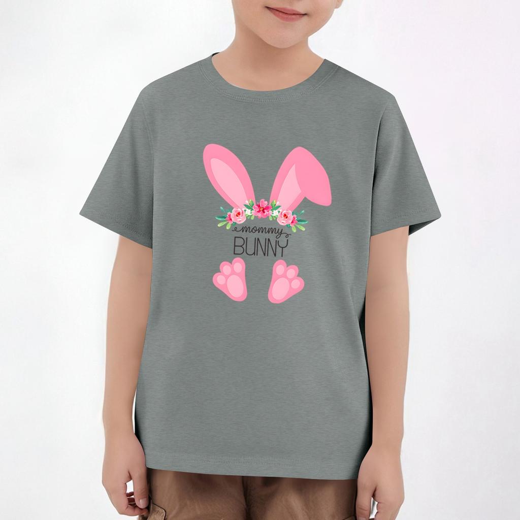 Easter Children's Neck Short Sleeve Print Top