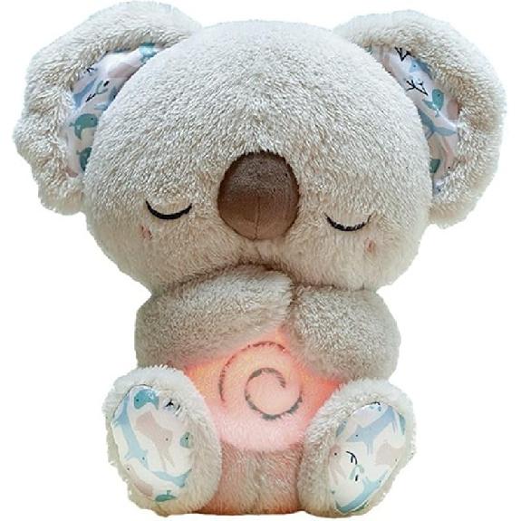 Relief Koala Breathing Stuffed Toy, Anxiety Relief Plush Breathing Animal, Sleeping Koala Plush Breathing with Musical Lights & Rhythmic Breathing A-Koala