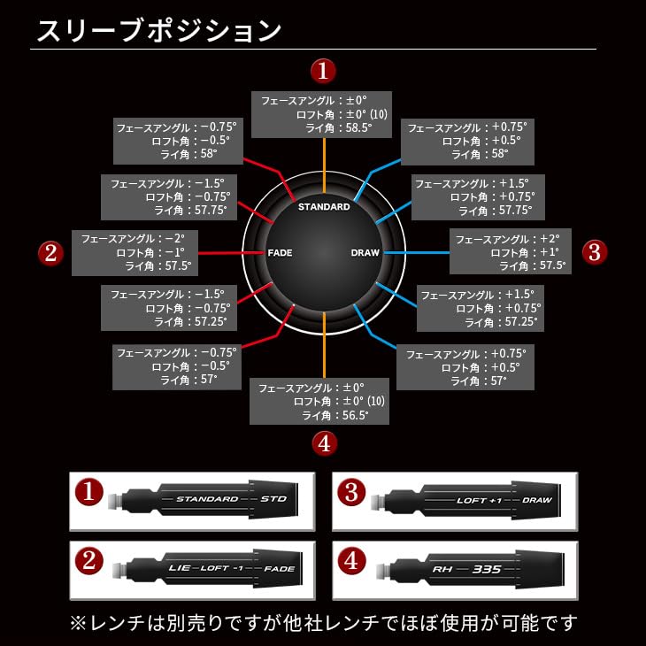 WORKS GOLF Variable Maximax Black Series II Driver, Hisho, GokuMAX Shaft, 46 inches, 10 degrees, Flex S, Right-handed