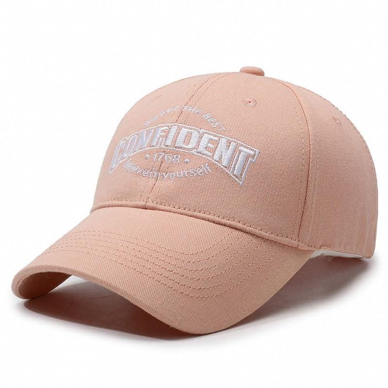Unisex Cotton Baseball Cap With Embroidered Letters - Short Brim Sun Hat Outdoor Casual Wear