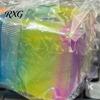 Stress Relief Toy Rainbow Ice Cube Squeeze Ball, Transparent Jelly Fidget Shape for Anxiety Relief, Soft TPR Decompression Kids Adults