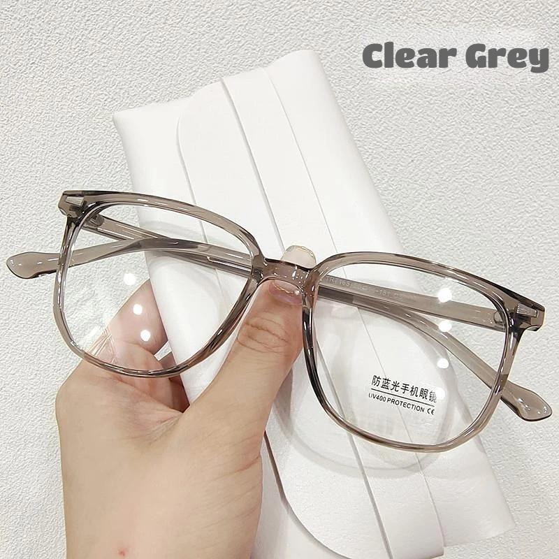 Ultraleichte Blaulichtfilternde Klare Brille Damen Myopiebrille Mädchen Übergroße Quadratische Kurzsichtbrille 0 Bis -400
