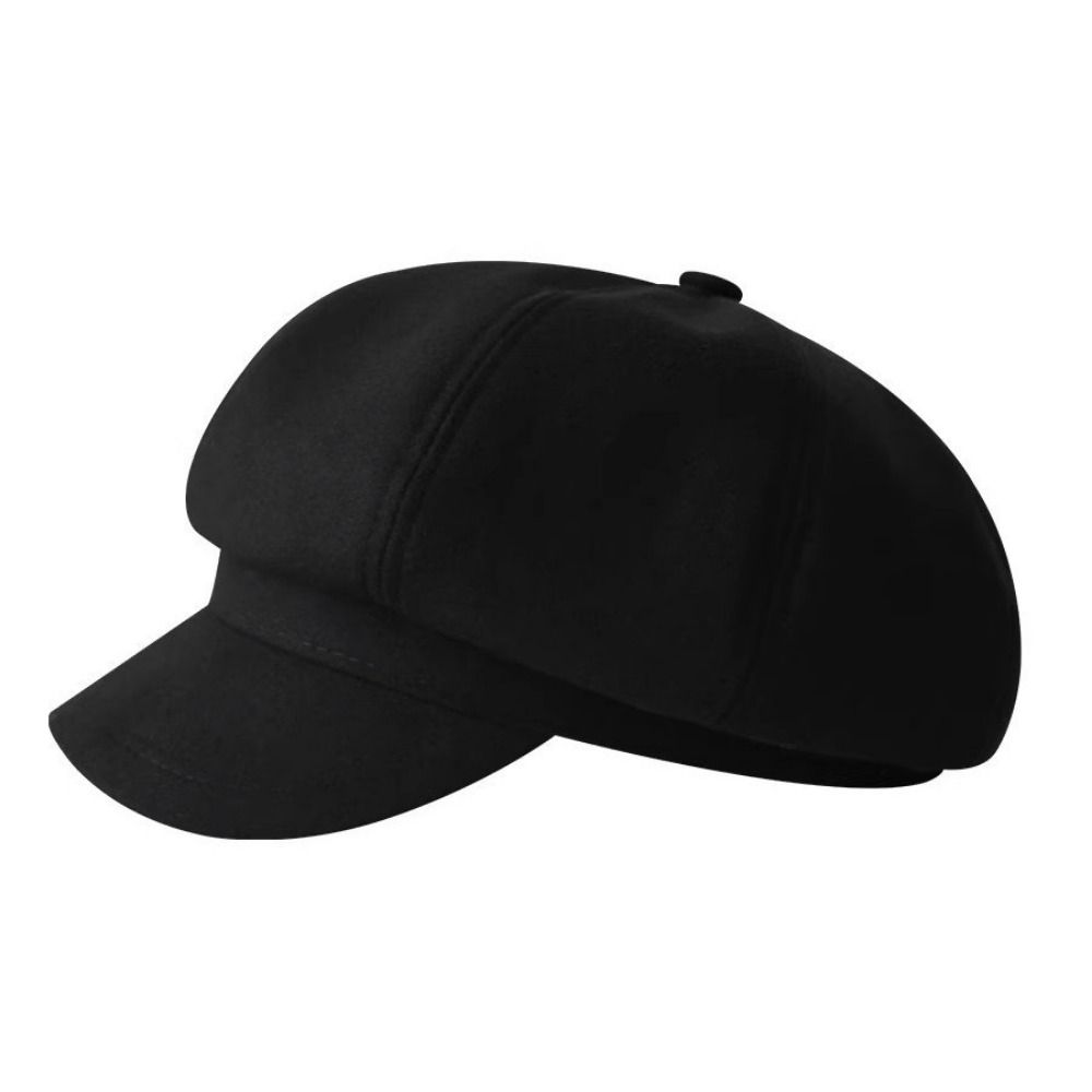 Solid Color Vintage Newsboy Cap Duck Tongue Painter Cap Casual Retro Berets Hat  Female