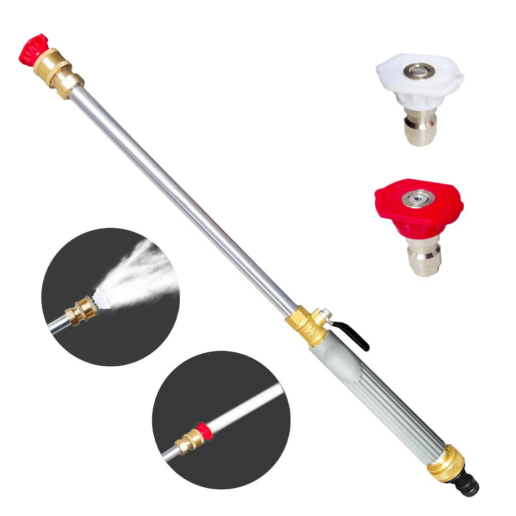 High Pressure Power Washer Wand for Garden Hose with LinearShaped Nozzle and FanShaped Nozzle