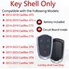 MechanMagic Key Fob Shell Case Replacement for Cadillac ATS ATS-V CTS XTS CT6 XT4 XT5 XT6 SRX 2014 2015 2016 2017 2018   - Keyless Entry Remote