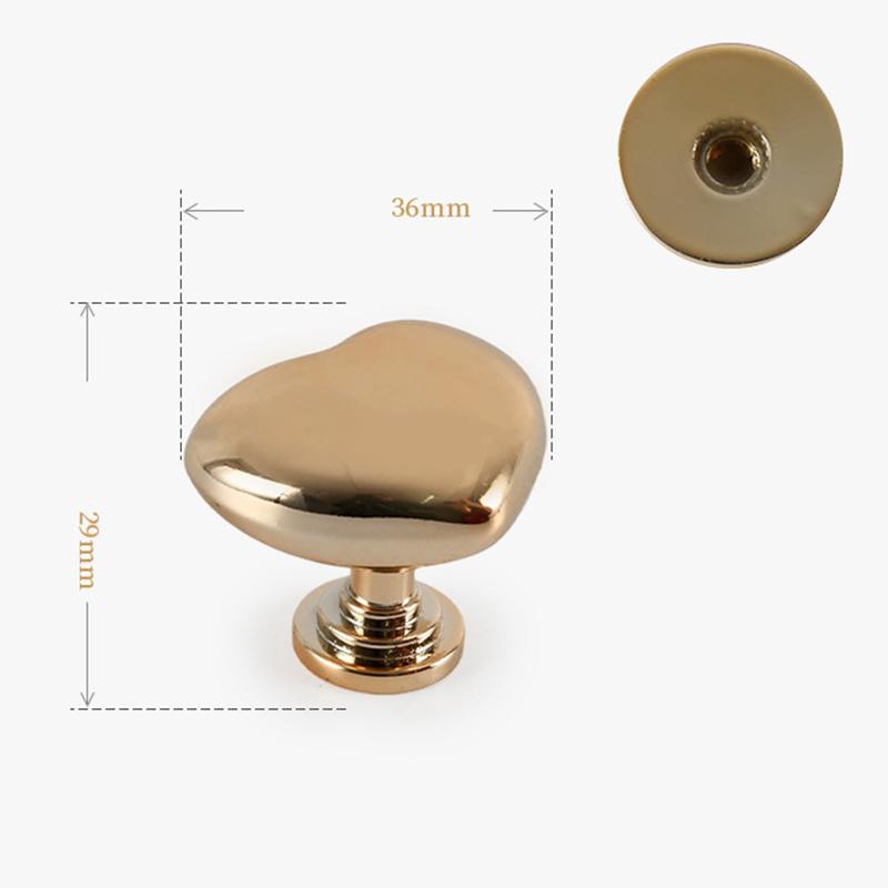 1pc Colored Love-shaped Plastic Cupboard Door Handle Wardrobe Bedside Table Drawer Closet Single-hole Handle