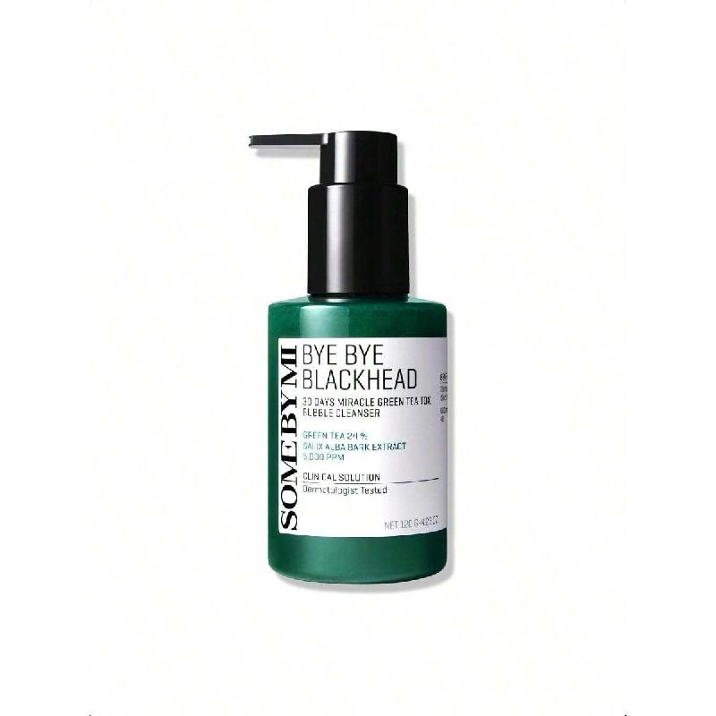 

SOME BY MI Bye Bye Blackhead 30 Days Miracle Green Tea Tox Bubble Cleanser –120g – Korean Face Wash & Bubble Face Mask – Daily Tox Bubble Cleanser –120g