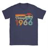 Vintage Vintage 1966 Made in 1966 Retro 60th Birthday Gift TShirt Men Cotton T Shirt  Short Sleeve Tee Shirt Gift Idea Clothes