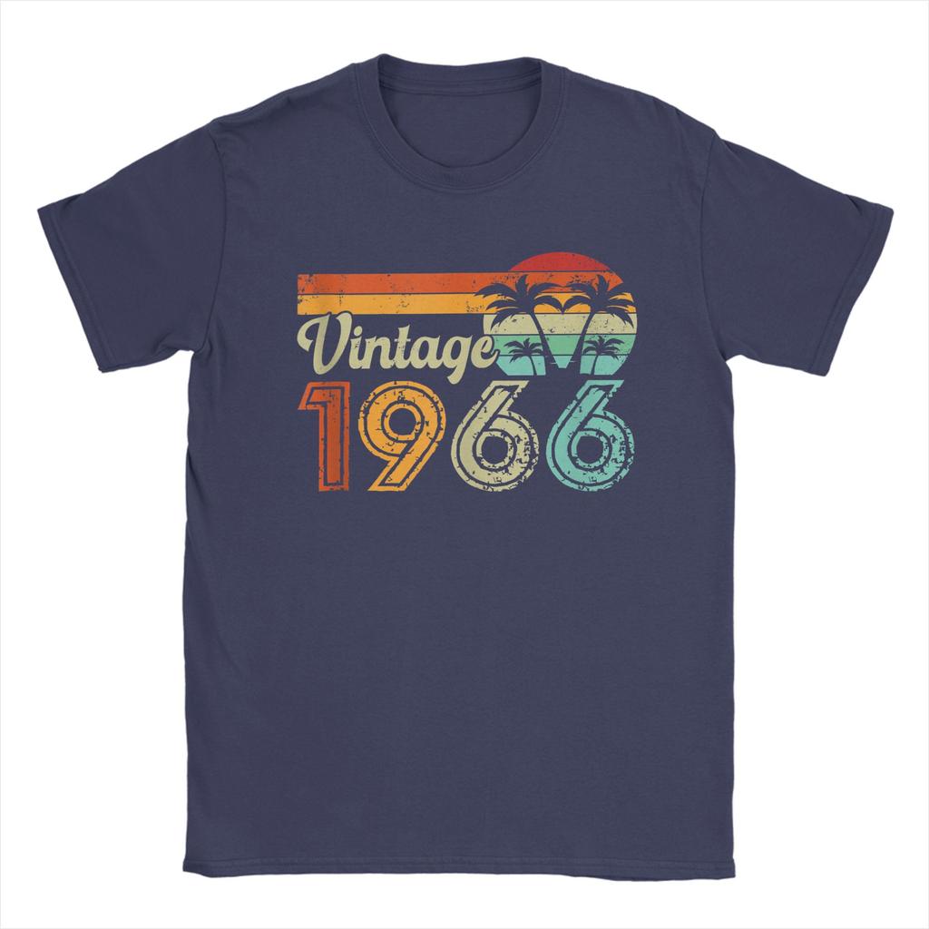 Vintage Vintage 1966 Made in 1966 Retro 60th Birthday Gift TShirt Men Cotton T Shirt Short Sleeve Tee Shirt Gift Idea Clothes