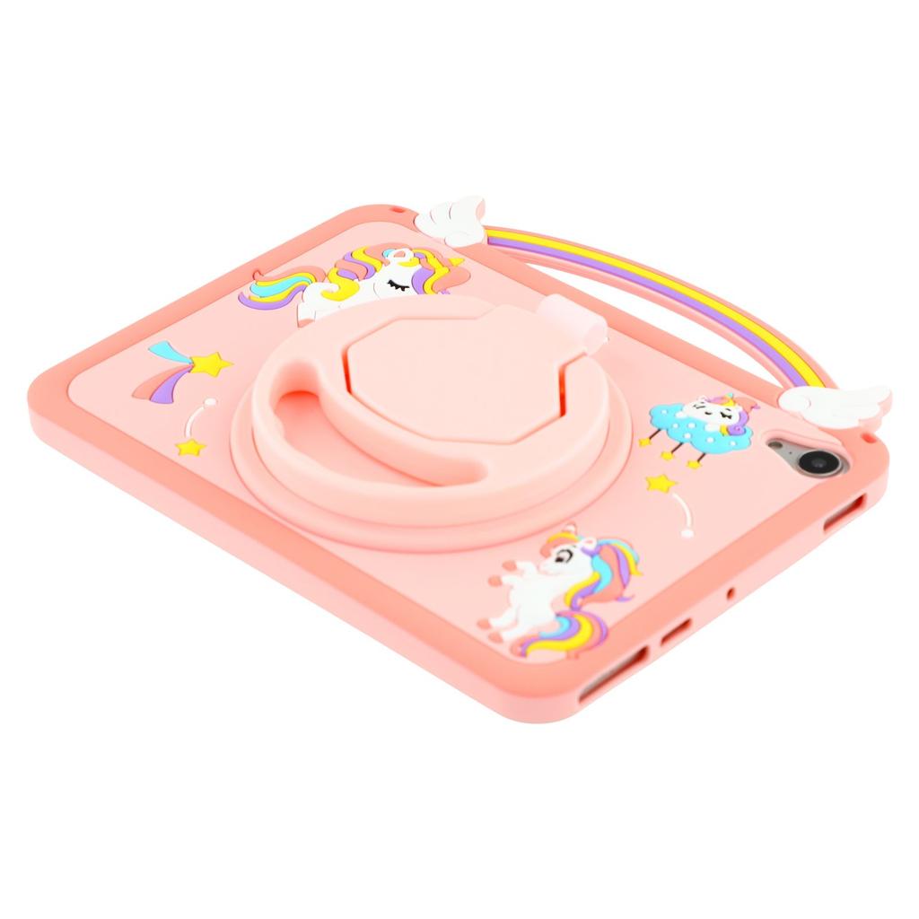 For iPad mini (2024)/(2021) Case Handle Rotating Kickstand Unicorn Silicone Tablet Cover