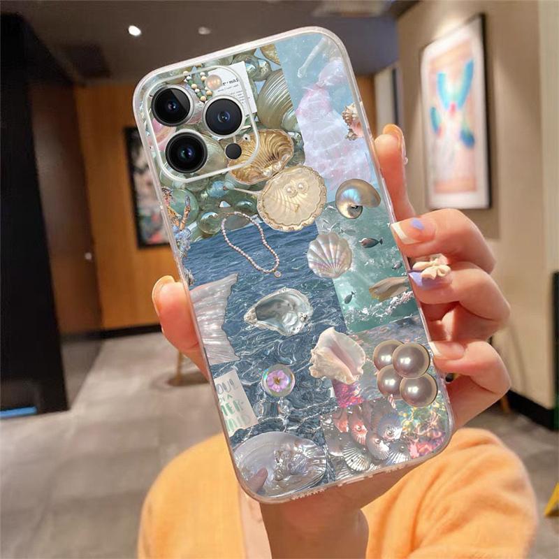 Shell Pearl Phone Case For Iphone 17ProMax 17 Pro Air 16 15 14 13 Pro Max 16 15 14 13 Pro 15Plus