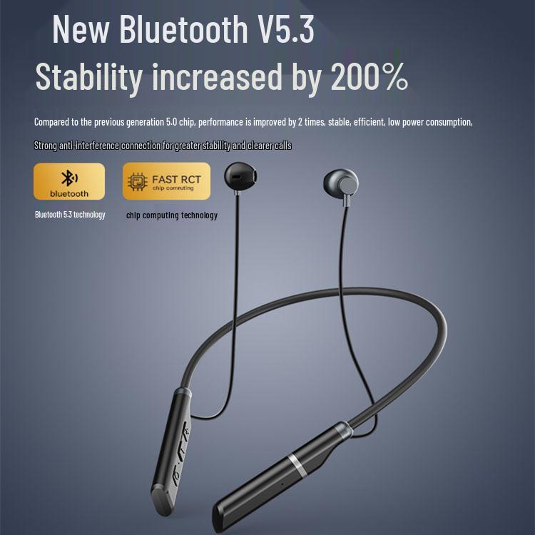 Wireless Bluetooth Neckband Earbuds: Sports In-Ear, Noise-Cancelling, Long Battery Life, New Model