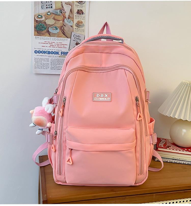 Schoolbag new Korean version fashion backpack Macaron backpack casual short trip bag Campus student schoolbag