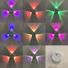 1PC RGB Rechargeable Cat Eye Ambient Light Motion Sensor Night Light Magnetic Wall Lamp for Bedroom Hallway Stairs Decor