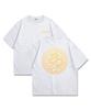 ORIGINALDAY Dragon Robe Oversized Short Sleeve T-Shirt Gold Foil Gonryongpo Graphic Unisex White Melange