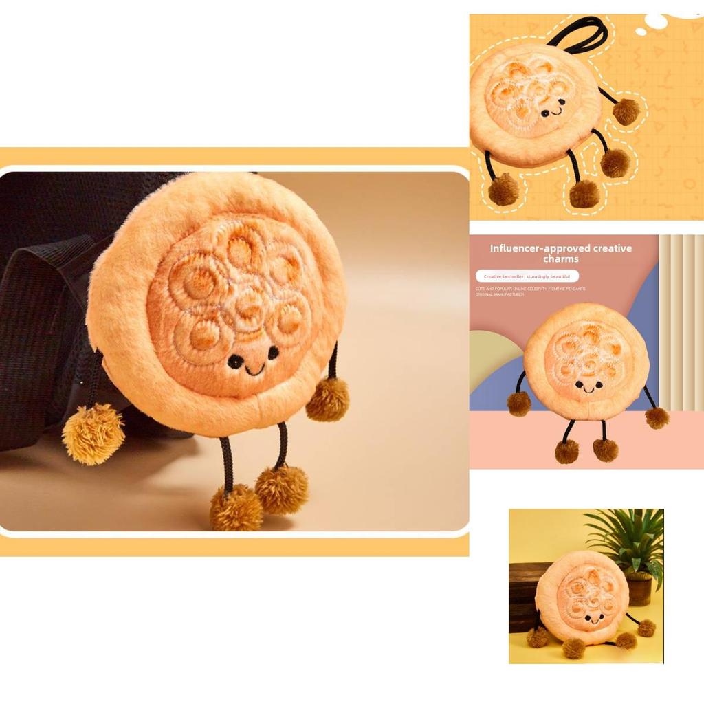Xinjiang Souvenir Plush Naan Keychain Keyring With Hanging Strap For Travel Gifts