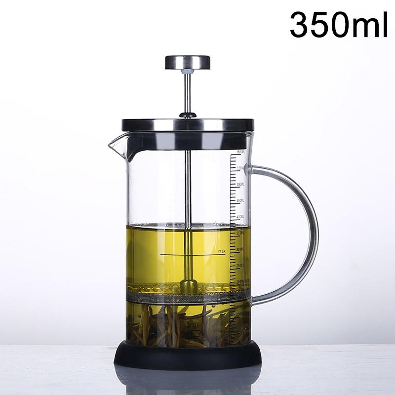 

SENDIAN портативный стеклянный чайник с фильтром, устойчивый к высоким температурам кофейник, кофейник, новинка 2021 года, аксессуары для офиса и дома, кухни Small 350ml