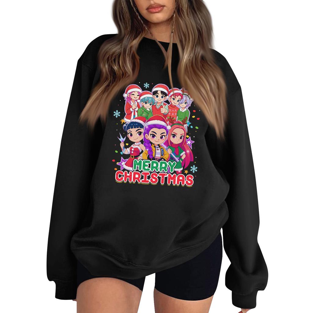 Women's Fashion Long-Sleeve Pullover Sweatshirt With Fun Movie-Themed Print