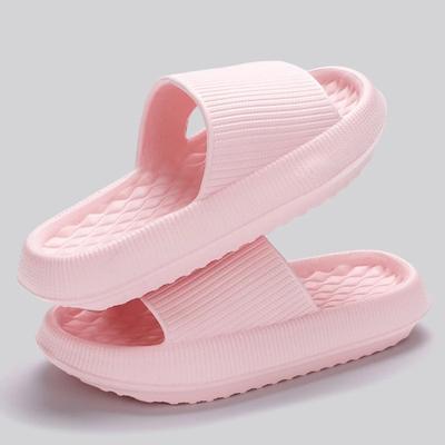 2024 Summer Non-slip Soft Cloud Slippers Women Comfy EVA Thick Platform Slides Woman Couple Bathroom Home Flip Flops
