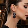 Cartoon Witch Earrings Halloween Earrings, Gothic Drop Lightweight Acrylic Pendant Eye-catching Accessories for Women Girls Day of The Dead Retro Rose