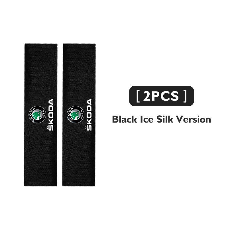 PTHT3 Car Interior Belt Cover Safety Belt Shoulder Protector Mats Auto Accessories For Skoda Kamiq MK3 Roomster Rapid Kodiaq Karoq