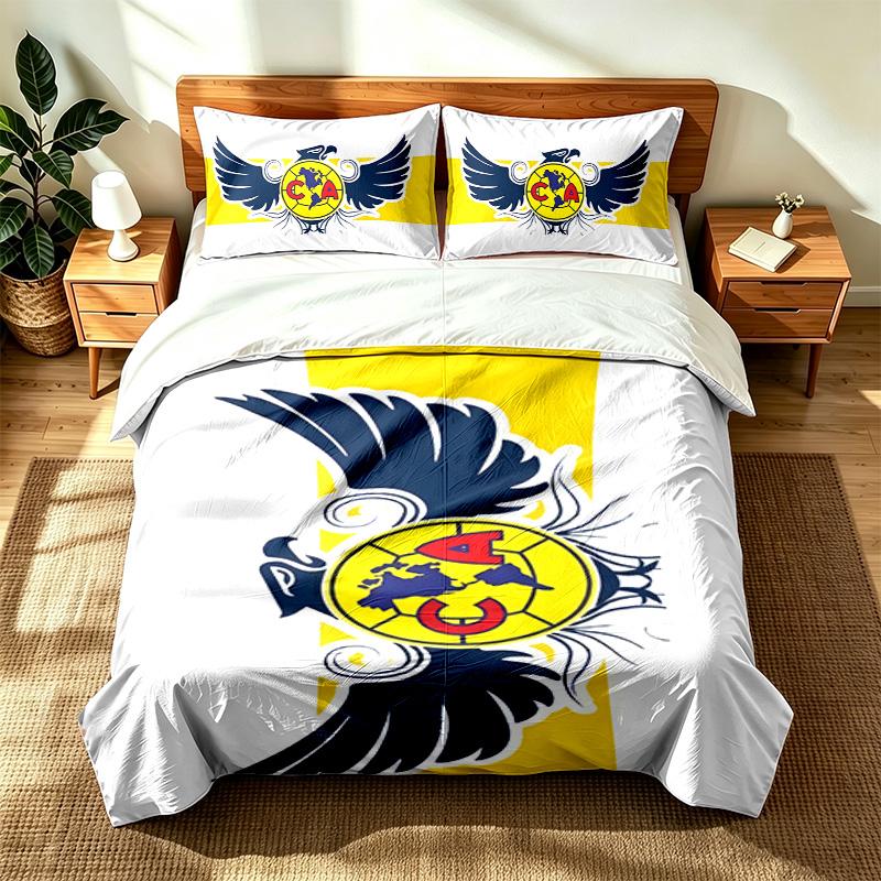 Club America (1) 3pc Set Suitable for Master Bedrooms Soft and Comfortable an Ideal Gift for Family and Friends Includes One Duvet Cover and Two Pillo