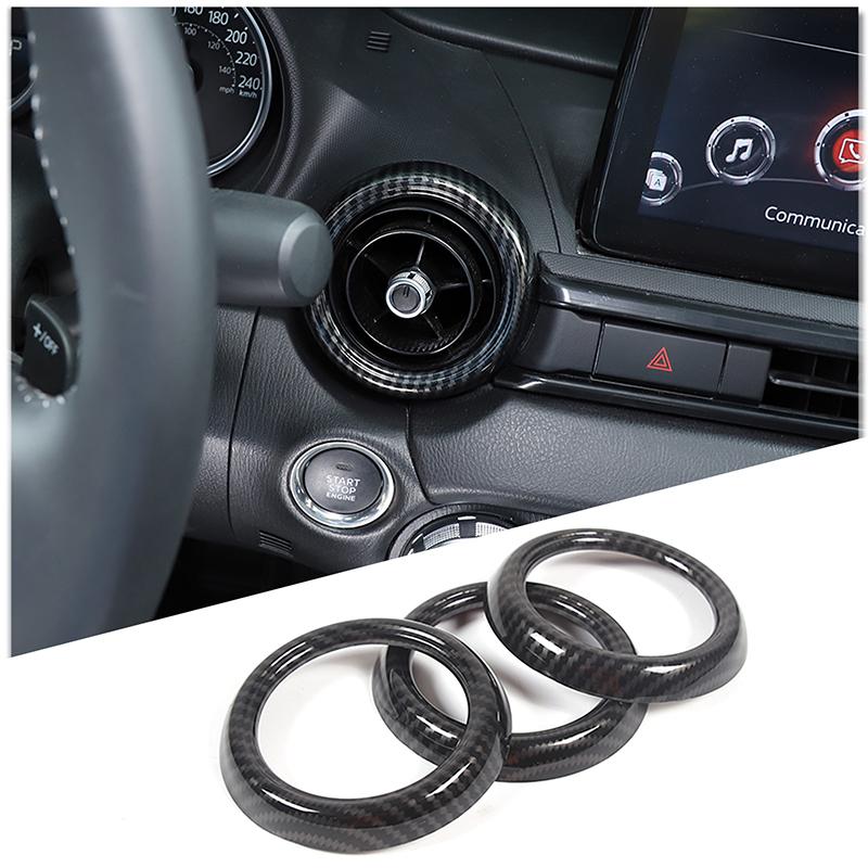 

Для Mazda MX-5 MX5 ND 2016-2024 ABS углеродное волокно Комплект для интерьера Панель приборов Консоль Панель переключения передач Накладки Наклейки 2
