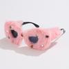 Fashion New Diamond Plush Personality Cat Eye Sunglasses Funny Party Concave Shape Pography Sun Glasses