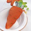 6pcs Felt Easter Cutlery Holder Bags Carrot Shape Tableware Cover  Home Table Decor