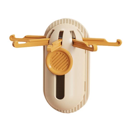 

5-Claw Retractable Wall Hook Drill-Free Kitchen Utensil Hanger Adhesive Wall Mounted Hook Entrance Hanger for Bathroom Bedroom Storage жовтий