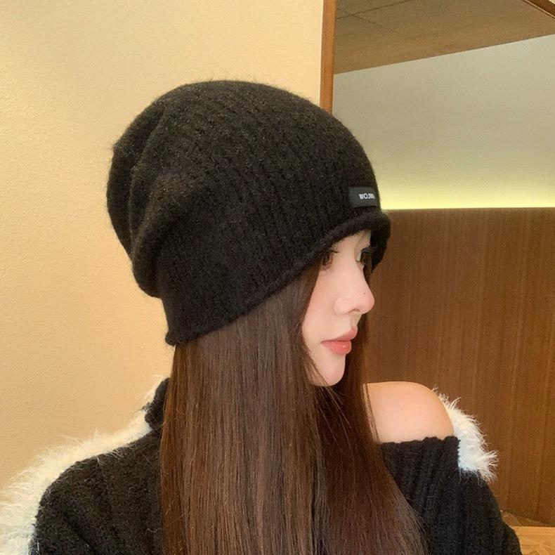 Cat ears wool hat women's autumn and winter new warm cute knitted hat thickened versatile cold hat