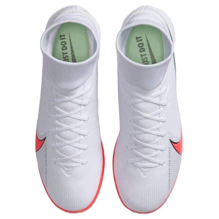 Nike Scarpe da ginnastica da uomo Mercurial Superfly 7 Academy IC Bianco Cremisi Giada Photon-Dust Hyper-Giada Flash-Cremisi AT7975-163