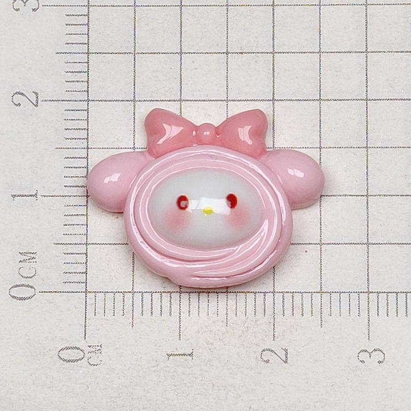10Pcs Cartoon Cute Cartoon Rabbit, Crystal Ball, Bow, Peach Heart, Cake Scrapbook Craft Diy Miniature Ornament Accessories A7