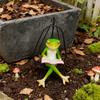 Hammock Chair Reading Frog Statue Cartoon Green Frog Figurine Resin Miniature Animal