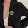 Retro Mini Crystal Bauhinia Flower Brooch High-End Elegant And Versatile Clothing Corsage Accessories