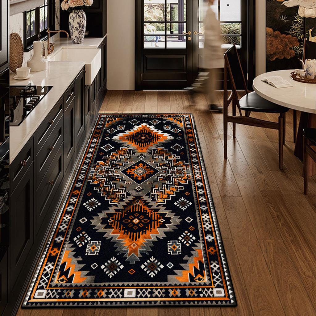 Nordic Style Long Carpet Living Room Persia Decoration Kitchen Bathroom Non-slip Floor Mat Home Bedroom Bedside Rug Customizable