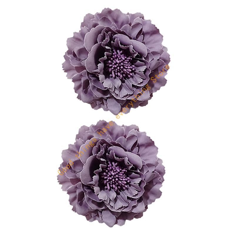 55KF 2PCS Large Floral Curtain Tiebacks Simulated Fabric Flower Curtain Ties for Indoor and Outdoor Modern Home Decoration