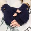 Women’s Plush Fingerless Flip Gloves Winter Soft Warm Thickened Cold Protection Anti-Wind for Student Outdoor/Write Gloves