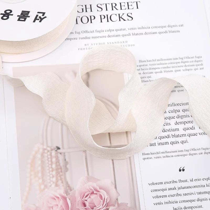 

В наличии Кружевная лента с рюшами для упаковки тортов и цветов - 4 см Льняная подарочная коробка Бант DIY Материалы