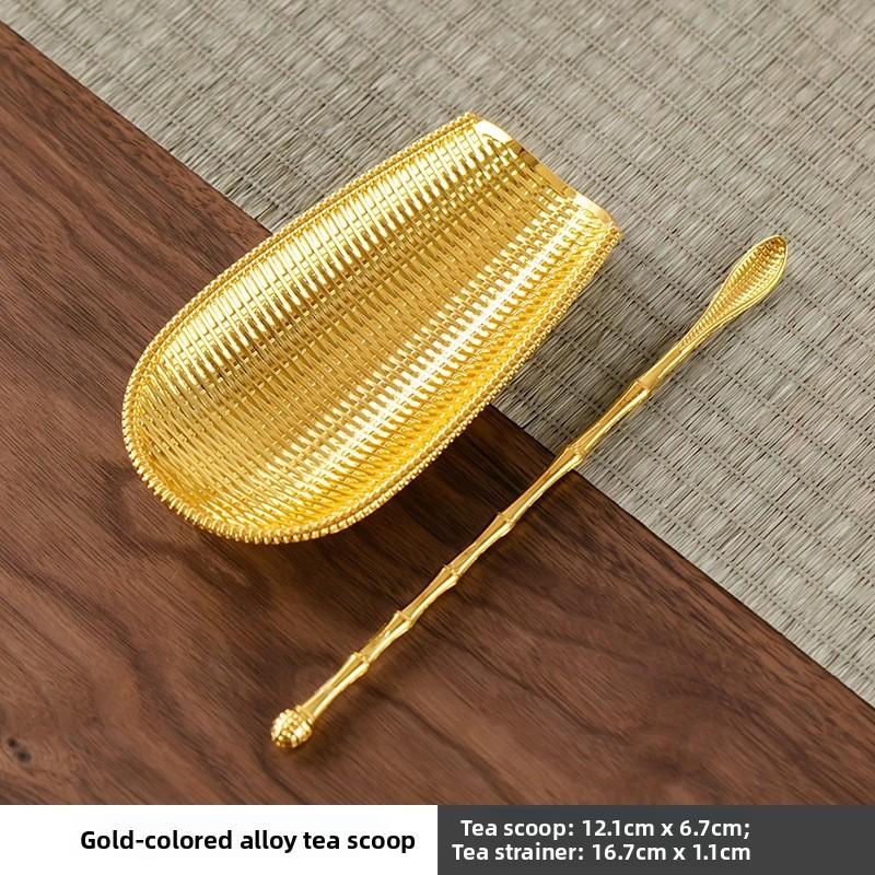 

Black Ebony Alloy Tea Set Accessories Tea Whisk Tea Spoon Combination Tea Ceremony Tools Danbiyin Tea Accessories