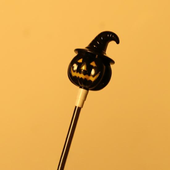 Halloween Pumpkin Glow Wand Flashing Toy Pumpkin Stick Ghost Flashing Wand Shake Toy Christmas Birthday Festive Atmosphere Enhancer