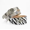 Clothing Vintage Belt Women'S Decorative Double Round Buckle Belt Jeans Belt Casual Ladies