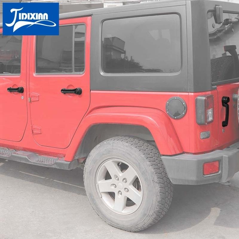 JIDIXIAN Car Exterior Door Tailgate Handle Assembly Fit for Jeep Wrangler JK 2007-2018 Front Rear Left Right Replacement Parts