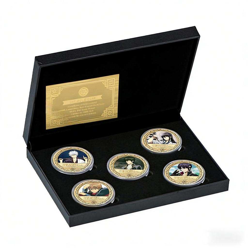 Japanese Anime Gintama Sakata Gintoki Die-Cast Commemorative Coin