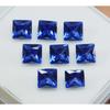 Blue Sapphire CERTIFIED Square Cut Ring Size 8 PCS Natural Loose Gemstone Lot MULTTIQ133