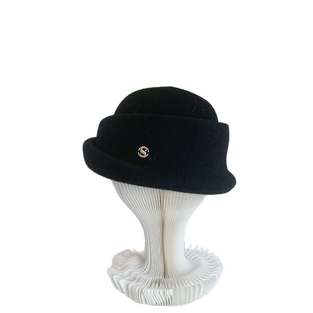 Top Hat Breathable Gold Fisherman Hat  Versatile and Elegant Basin Hat for Autumn and Winter