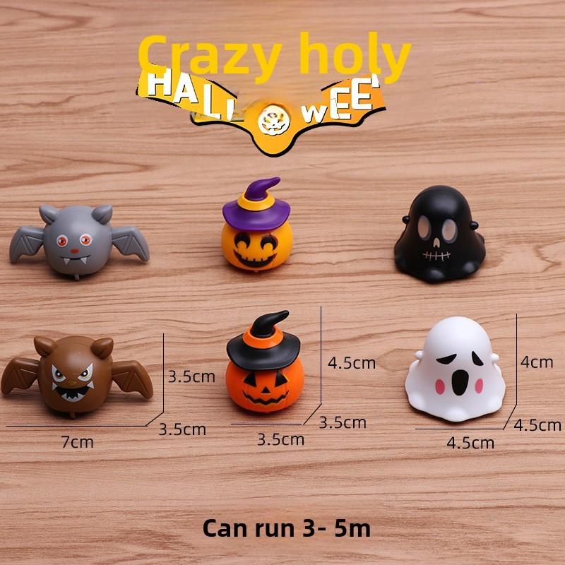 Childrens Halloween Pull Back Toy Car With Pumpkin Ghost Skeleton Bat For Kids Gift