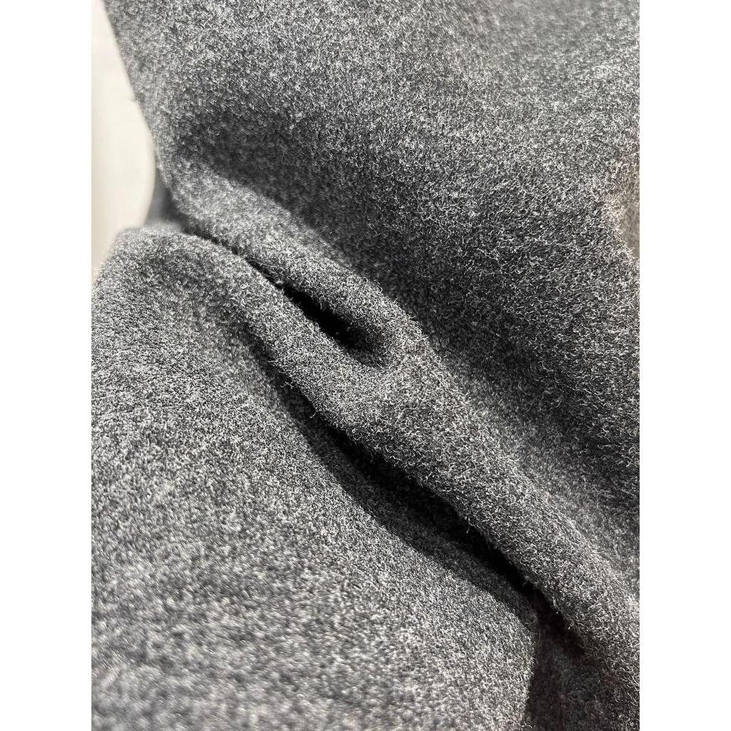 2025 Autumn/Winter High-Waisted Thick Woolen Retro Straight-Leg Wide Pants for Women