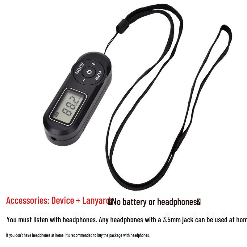 

Compact FM Radio for Exams & Outdoor Exercise - Easy Use for Seniors